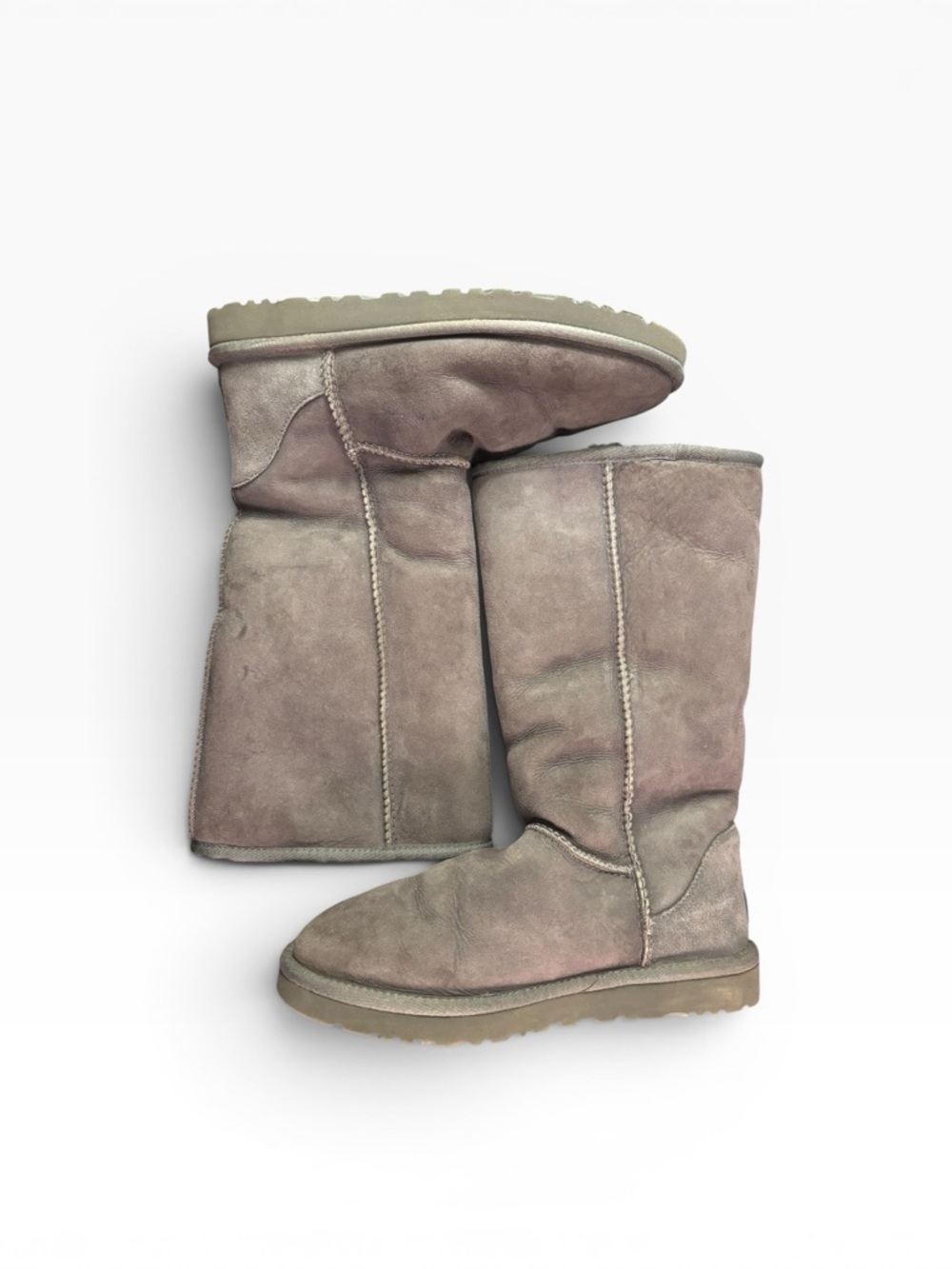 UGG Tall Suede Boots in Gray